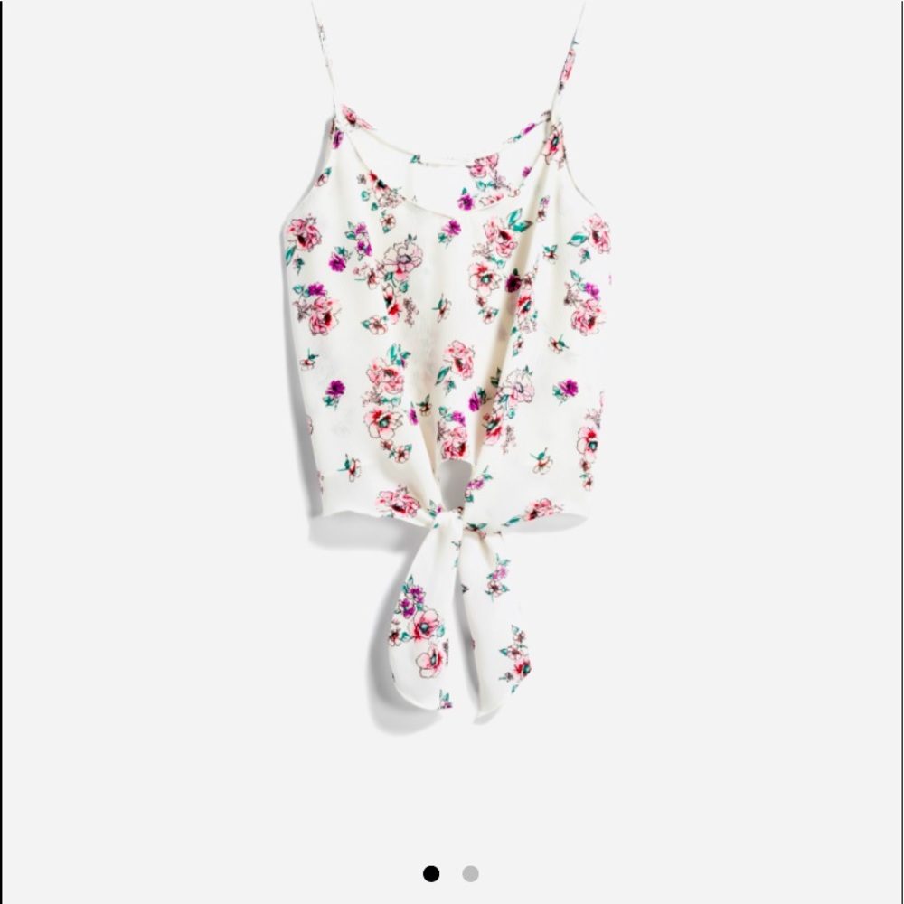 Parina Tie front crop cami blouse